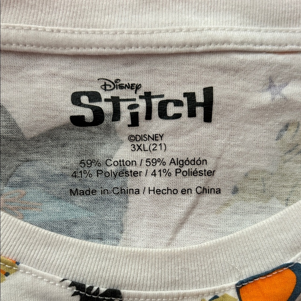 Disney Stitch Halloween Short Sleeve Tee - White and Orange - Picture 2 of 3